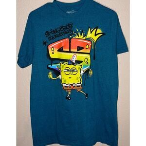🧽 SpongeBob x Street Crown Tee – With Graffiti Vibes & Cool Energy Size M